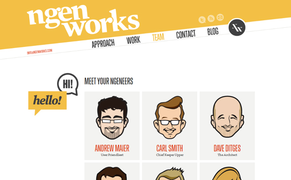 nGen Works - About Us Page Design