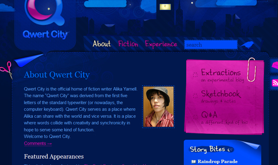 Qwert City - About Page Design