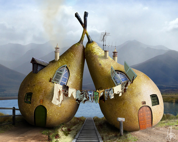 Twin Pears House - Conceptual Art