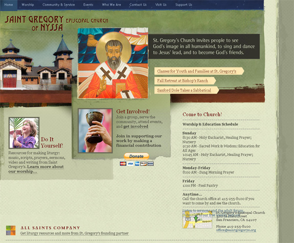 Saint Gregory Episcopal Church Website Design