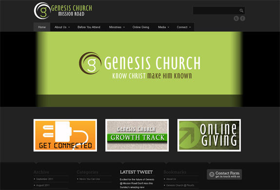 Genesis Church Website Design