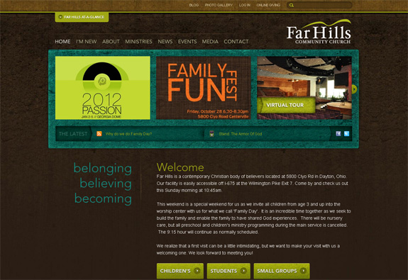Farhills - Church Website Design