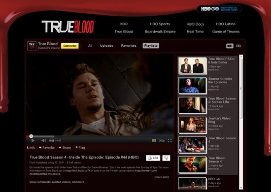 True Blood - Youtube Background Layout