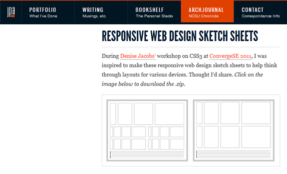 Responsive Web Design Sketch Sheets