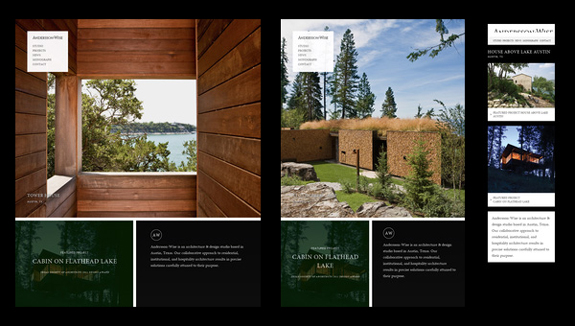 Andersson-Wise Architects - Responsive Web Design Layout