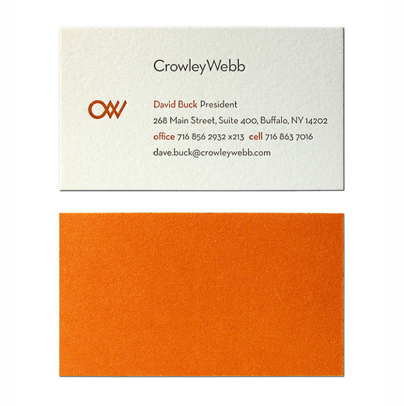 Crowley Webb Business Card