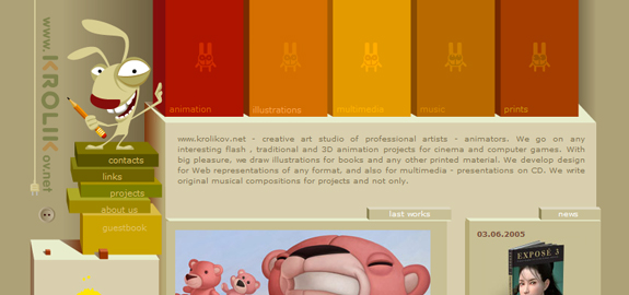 Character Illustration in Web Design Header