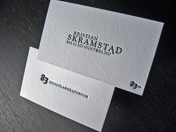 Letter Pressed Business Card