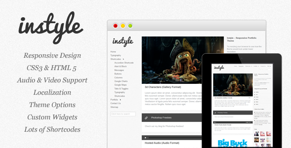 Instyle - Responsive WordPress Portfolio Themes
