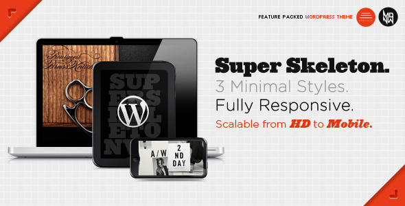 Super Skeleton WP - Responsive WordPress Portfolio Theme