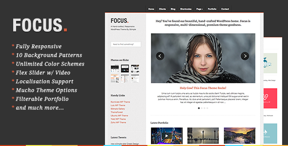 Focus - Responsive WordPress Portfolio Theme
