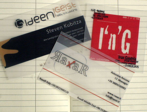 Transparent Business Cards Designs