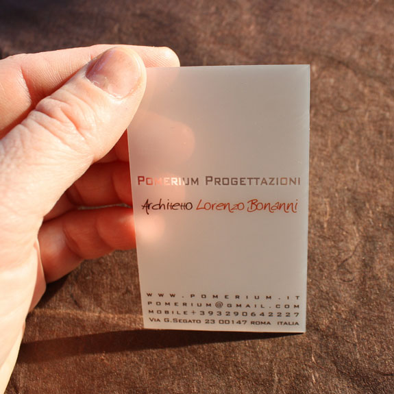 Clear Plastic Business Card