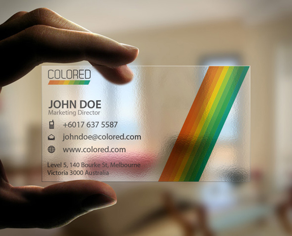 Clear Plastic Business Cards Designs