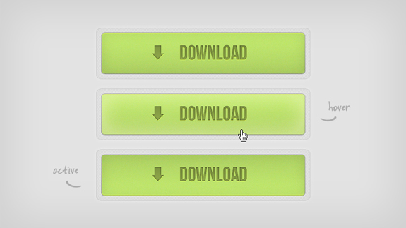 PSD Big Download Button