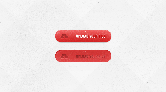 Red Upload Button PSD