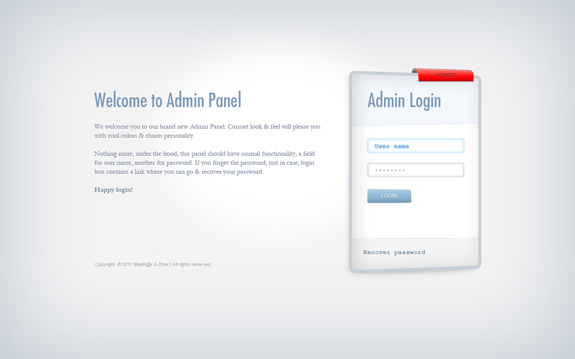 Login home page