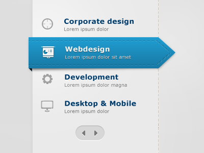 Web Page Menu Design