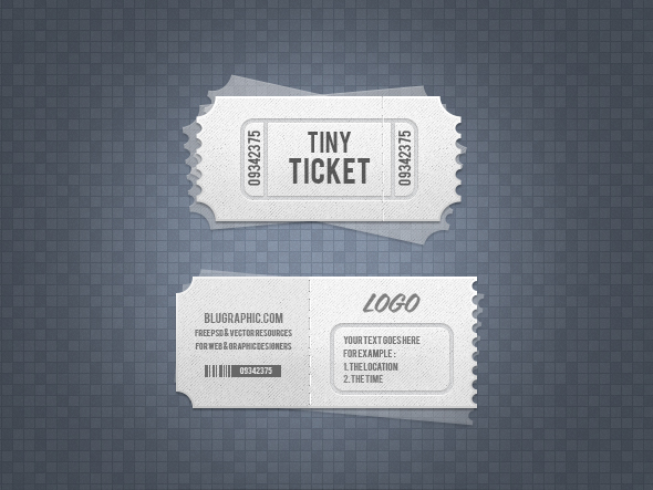 Ticket Template - PSD Download