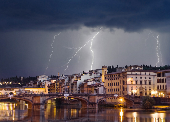 Thunderstorm Over Florence - Lightning Photography