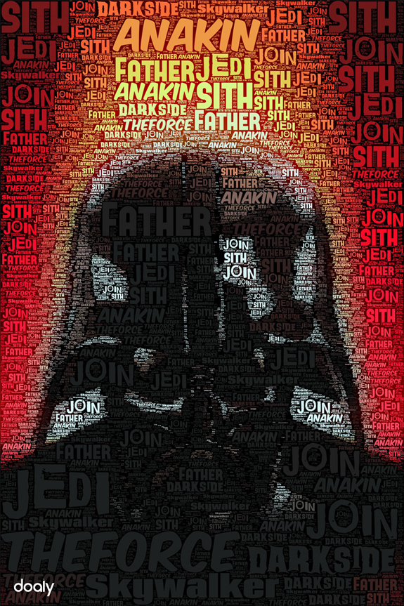 Darth Vader Typography Poster
