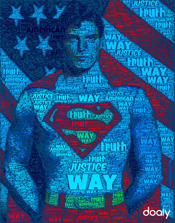 Superman Typography Poster