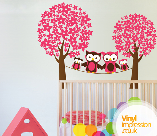Owls in the Trees - Wall Stickers