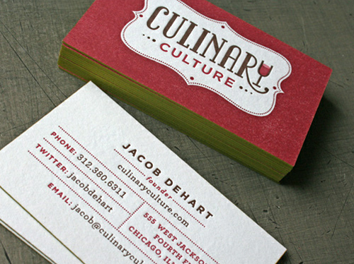 Culinary Culture - Business Cards Design
