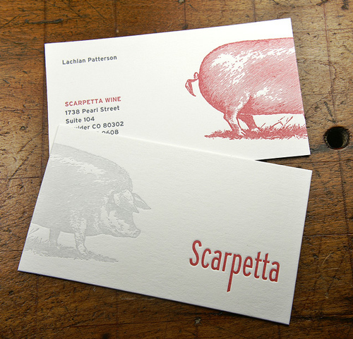 Letterpress Double-Sided Business Cards Design