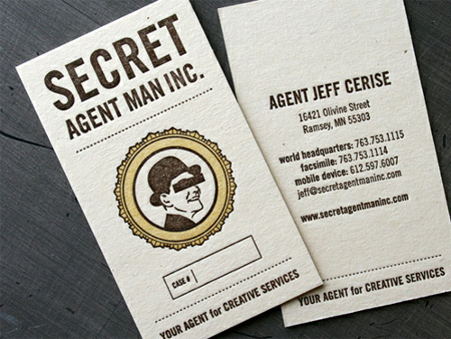 Secret Agent Man - Business Card Design