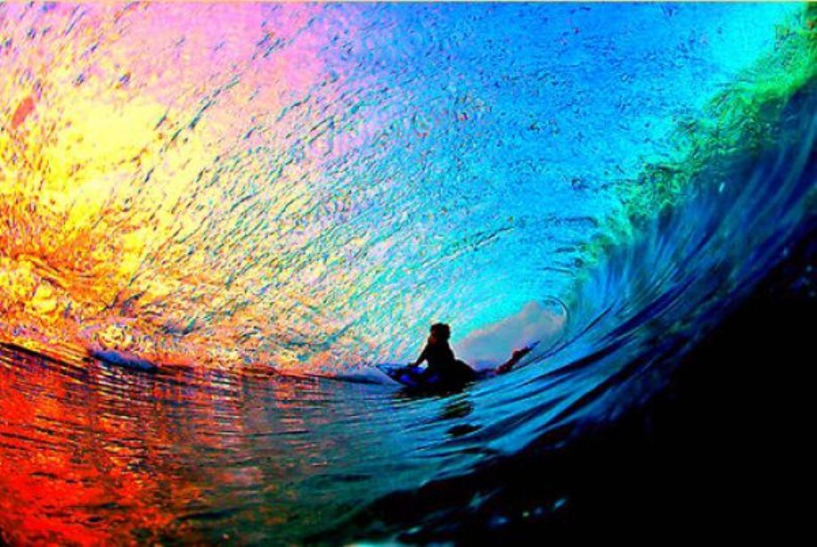 Sunset Through a Wave - Interesting Pictures