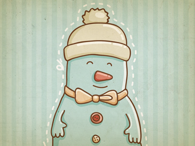 Snowman Postcard Design