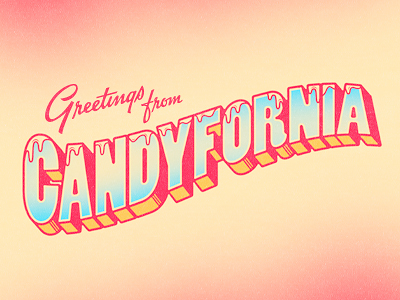 Candyfornia - Postcard Design