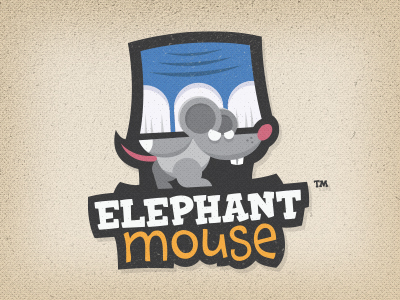 Elephant Mouse Sticker Design