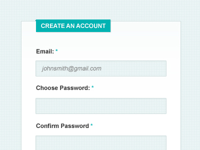 Clean & Simple Signup Form (PSD)
