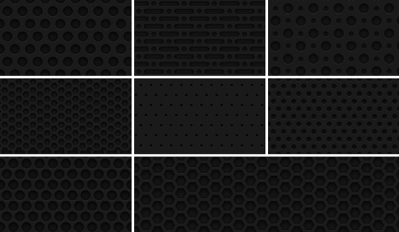 8 Seamless “Dark Metal Grid” Patterns