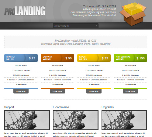 pro landing html
