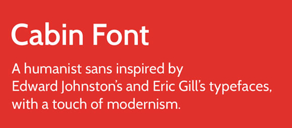 Cabin - New Free Fonts