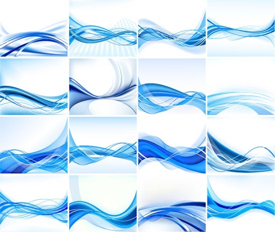 Abstract Blue Design Background Vector Set