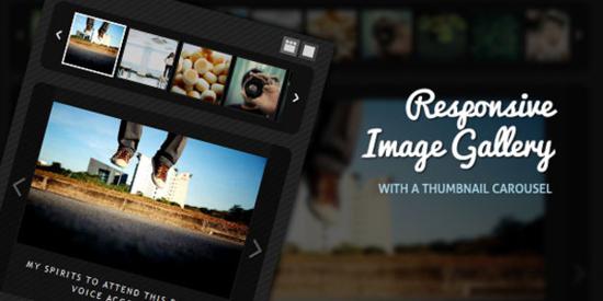 Responsive Image Gallery with a Thumbnail Carousel