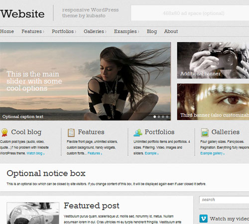 Website - responsive WordPress theme