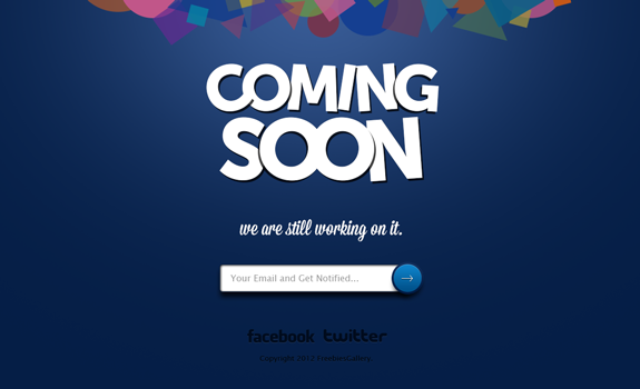 coming soon page Freebies of the Month (October 2012)