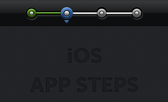 iOS App Steps PSD