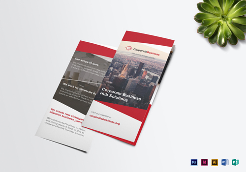 Tri-fold Corporate Business Brochure Template