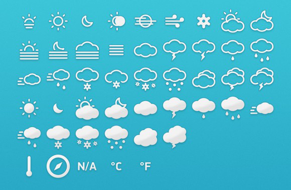 free-weather-icons-set