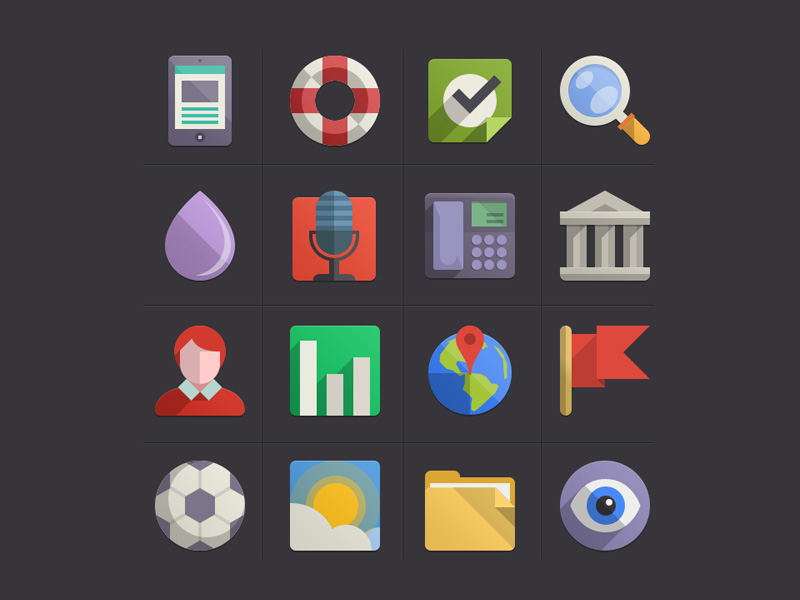 Flat Design Icons Set Vol4