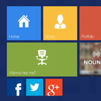 Free Metro UI Style PSD Template