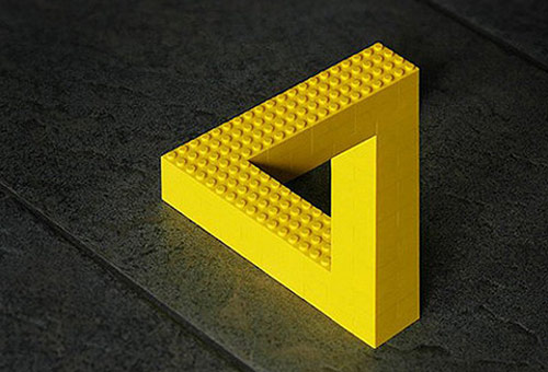 cool lego optical Illusion picture