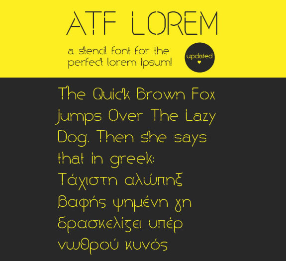 ATF Lorem - Free Fonts