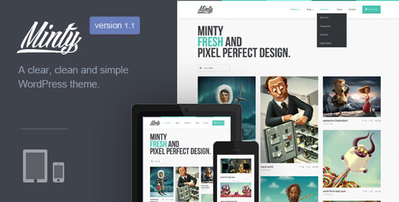 Minty | Responsive Portfolio WordPress Theme